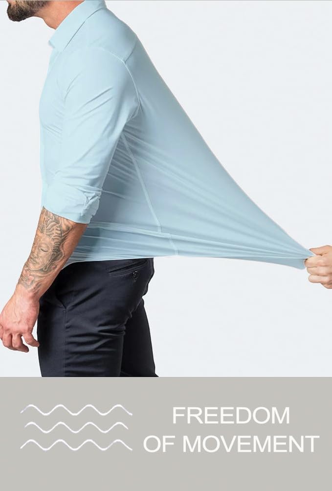Muskel Fit Herrenhemd - Slim Fit Businesshemd Langarm-Luzern Mode