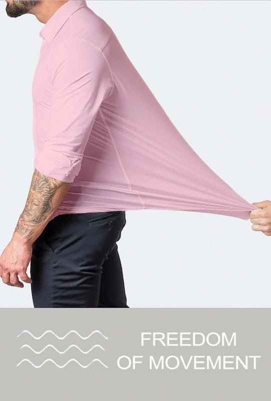 Muskel Fit Herrenhemd - Slim Fit Businesshemd Langarm-Luzern Mode