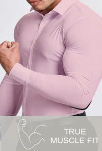 Muskel Fit Herrenhemd - Slim Fit Businesshemd Langarm-Luzern Mode