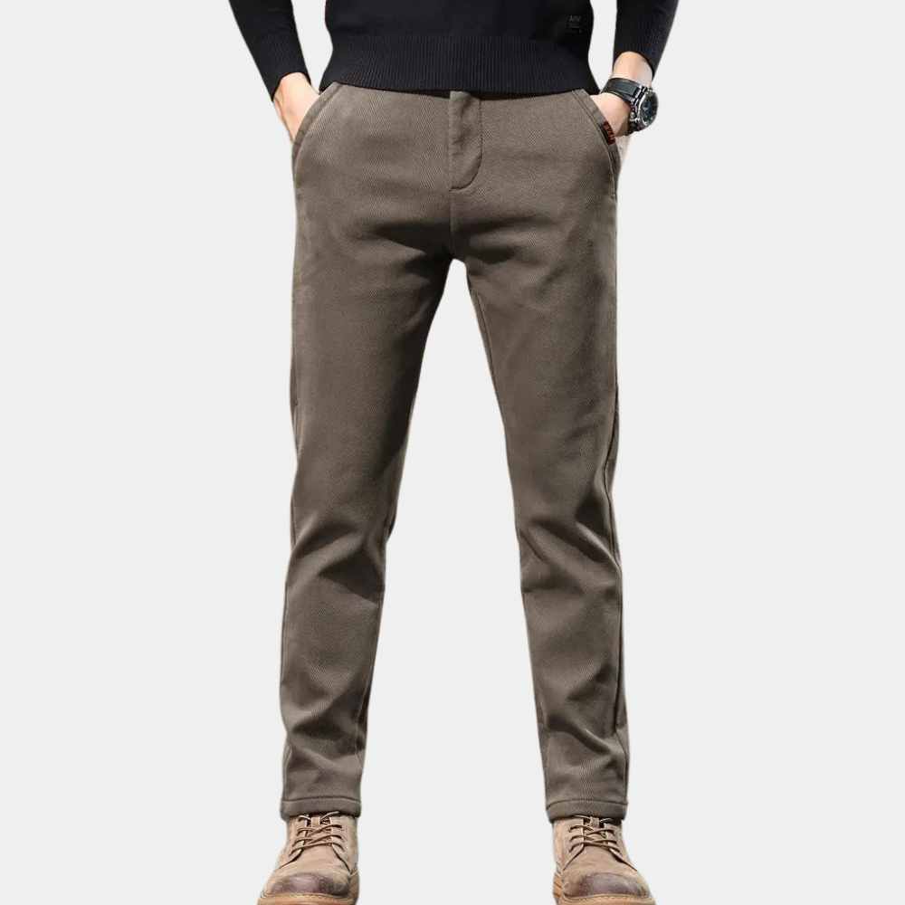 Herren Chinohose Slim Fit - Bequeme Freizeithose kaufen-Braun-36-Luzern Mode