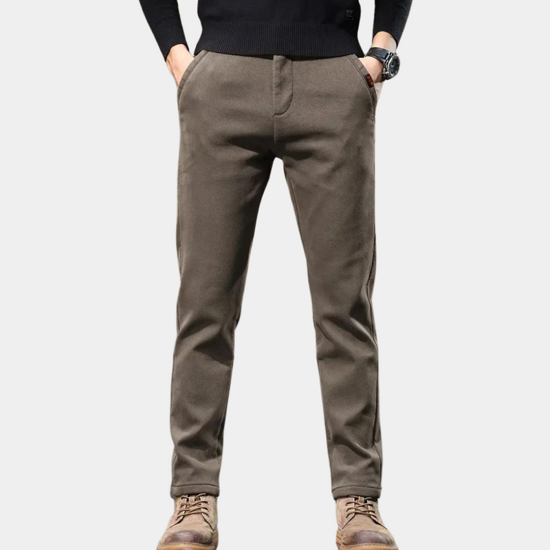 Herren Chinohose Slim Fit - Bequeme Freizeithose kaufen-Braun-36-Luzern Mode
