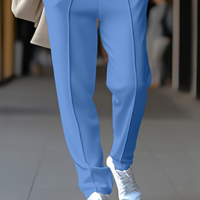 Herren Anzughose Slim Fit - Elegante Businessmode-S-Hellblau-Luzern Mode