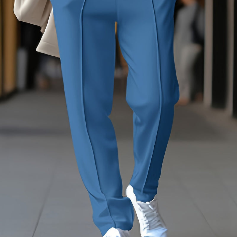 Herren Anzughose Slim Fit - Elegante Businessmode-S-Meeresblau-Luzern Mode