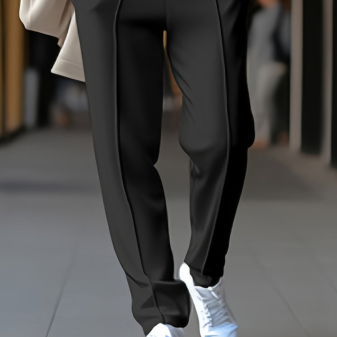Herren Anzughose Slim Fit - Elegante Businessmode-S-Schwarz-Luzern Mode