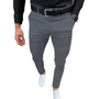 Herren Chinohose Slim Fit mit Gürtel - Bequem & Stilvoll-Grau-S-Luzern Mode