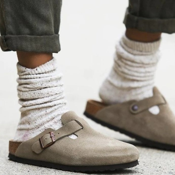 Damen Hausschuhe mit Schnalle - Bequeme Pantoffeln kaufen-Luzern Mode