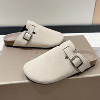 Damen Hausschuhe mit Schnalle - Bequeme Pantoffeln kaufen-Weiß-35-Luzern Mode