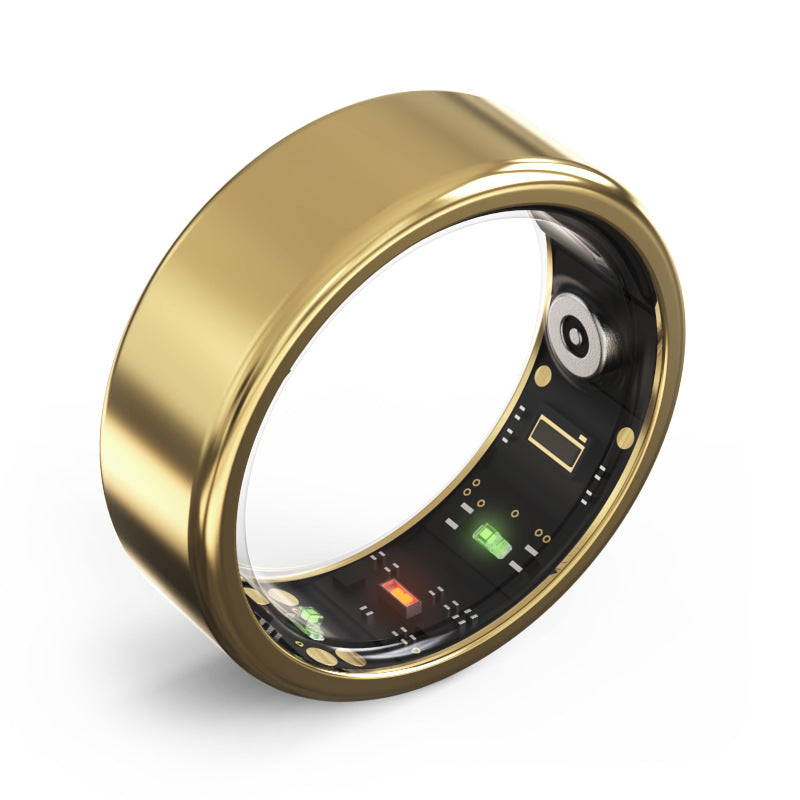 Smart Ring | Bluetooth Stilvoll Überwachung Herzfrequenz Langlebig Aktiv-Gold-18.1mm-Luzern Mode