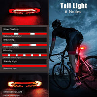 Fahrrad Alarm Licht | Rücklicht | Lauter Alarm | Diebstahlschutz | Sensor-Luzern Mode