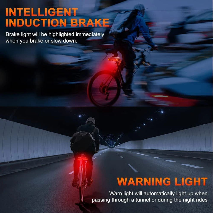 Fahrrad Alarm Licht | Rücklicht | Lauter Alarm | Diebstahlschutz | Sensor-Luzern Mode