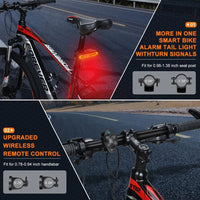 Fahrrad Alarm Licht | Rücklicht | Lauter Alarm | Diebstahlschutz | Sensor-Luzern Mode