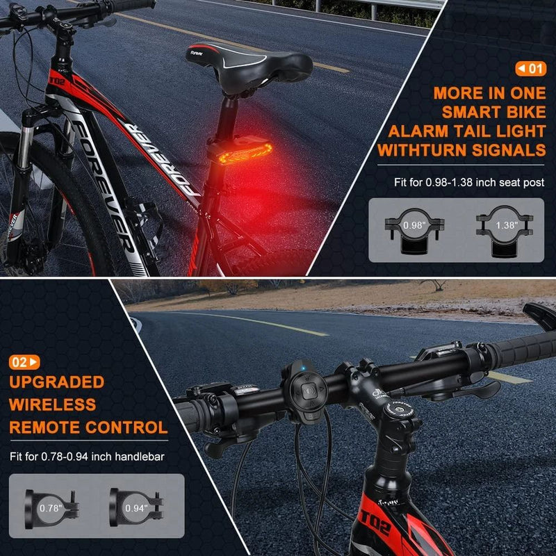 Fahrrad Alarm Licht | Rücklicht | Lauter Alarm | Diebstahlschutz | Sensor-Luzern Mode
