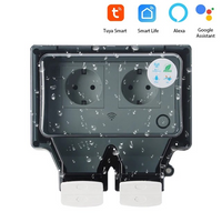 Außen Steckdosenleiste | WiFi | 2.4GHz | IP66 | Sicher | Intelligent | App-2 Steckdosen-Luzern Mode
