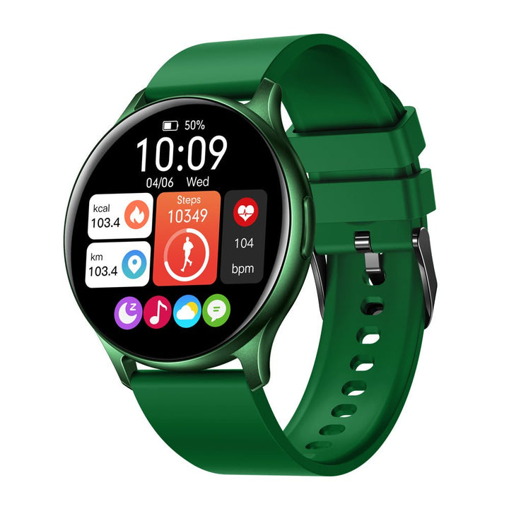Smartwatch | Bluetooth | iOS & Android | Fitnesstracker | Langlebig | Stilvoll-Grün-Luzern Mode