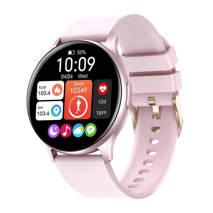Smartwatch | Bluetooth | iOS & Android | Fitnesstracker | Langlebig | Stilvoll-Rosa-Luzern Mode