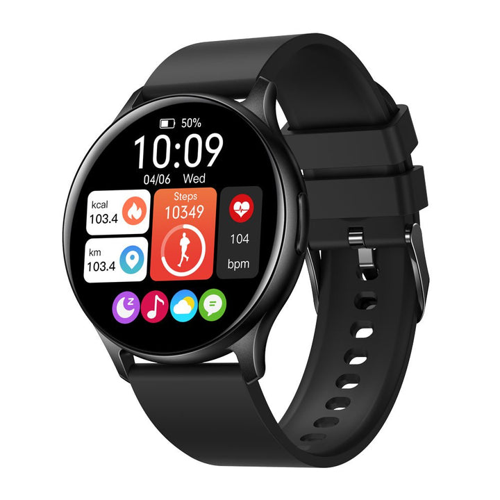 Smartwatch | Bluetooth | iOS & Android | Fitnesstracker | Langlebig | Stilvoll-Schwarz-Luzern Mode