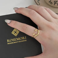 Smiley Ring | Fröhlich Stilvoll Verstellbar Silber Langlebig Einzigartig-Gold-Luzern Mode