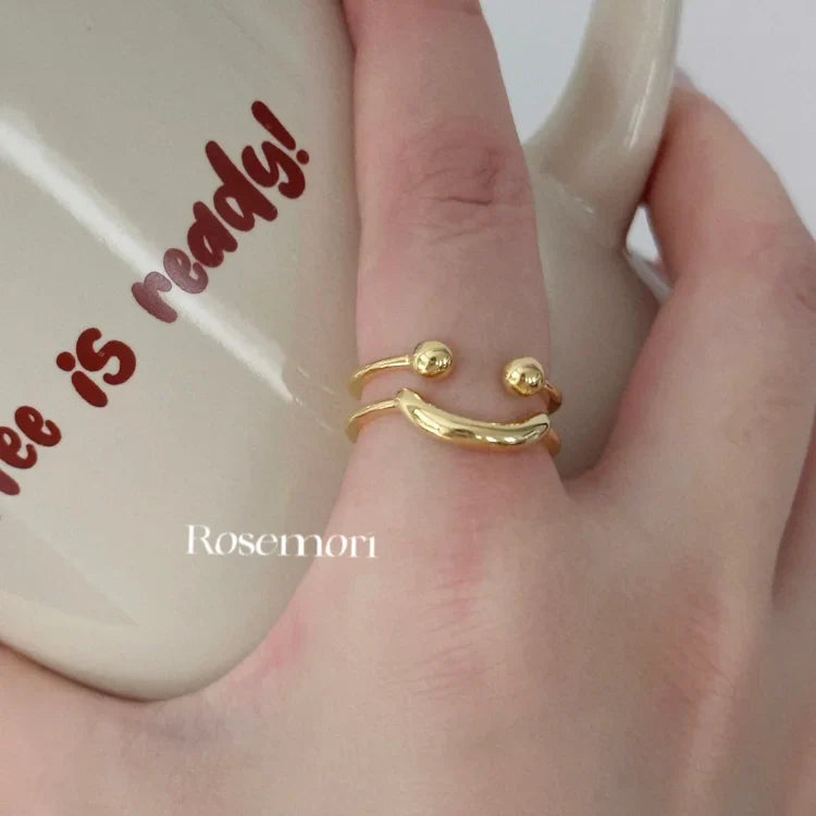 Smiley Ring | Fröhlich Stilvoll Verstellbar Silber Langlebig Einzigartig-Luzern Mode