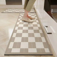 Keukenmat | Waterafstotend Antislip PVC Stijlvol Veelzijdig Comfort-Geblokt-40 cm x60 cm-Luzern Mode