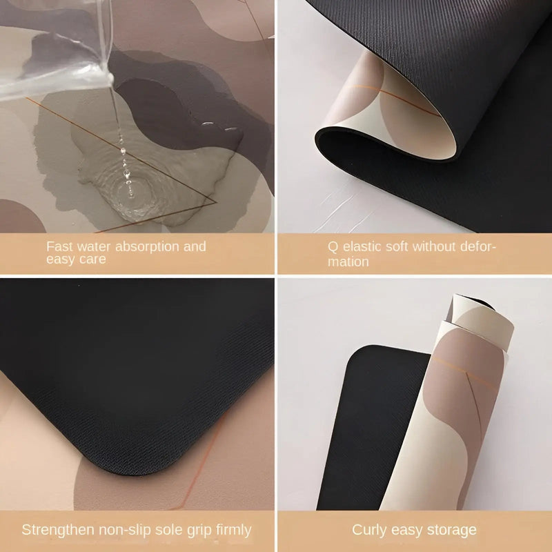 Keukenmat | Waterafstotend Antislip PVC Stijlvol Veelzijdig Comfort-Luzern Mode