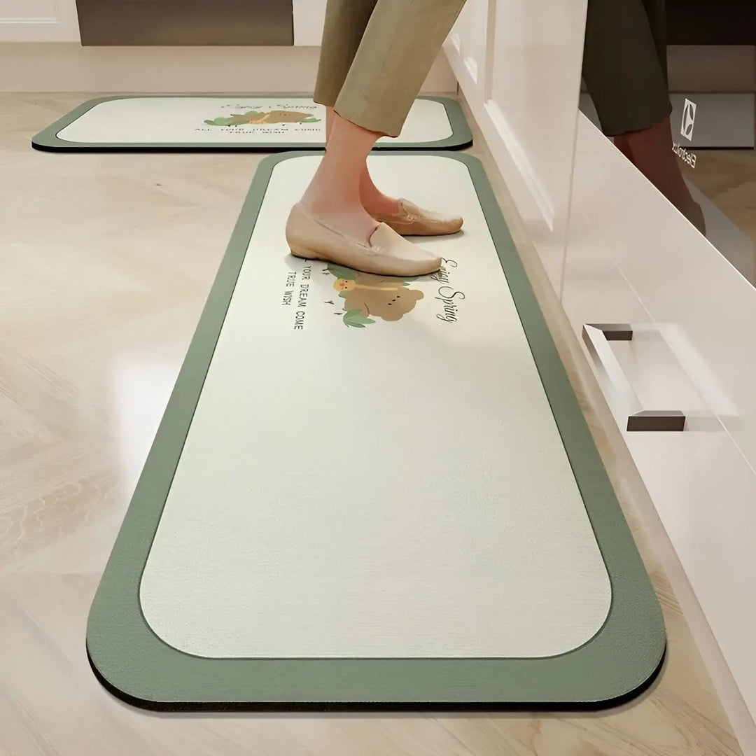 Keukenmat | Waterafstotend Antislip PVC Stijlvol Veelzijdig Comfort-Luzern Mode