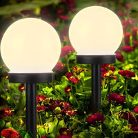 Kugelförmige Gartenlampe | Solarenergie | Schalter | Kunststoff-Warmes Licht-Luzern Mode