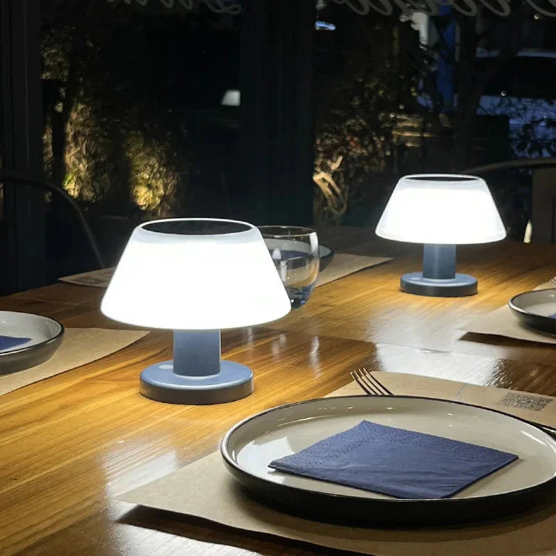 Tischlampe | Solarenergie Stilvoll Kabellos Wiederaufladbar LED Vielseitig-Luzern Mode