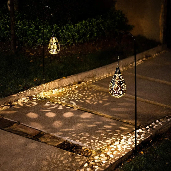 Außen-Hängeleuchte | Solar Nachhaltig Stimmungsvolles Design Stilvoll Automatischer Sensor-Luzern Mode