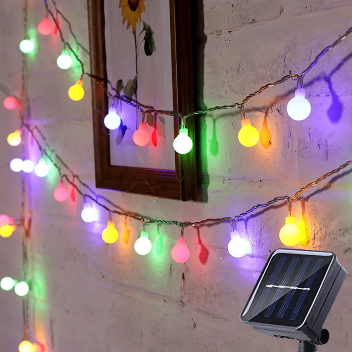 Solar-Lichterkette | LED Nachhaltig Stimmungsvolll Vielseitig Wiederaufladbar Weihnachten-Mehrfarbig-5M 20LEDS-Luzern Mode