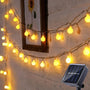 Solar-Lichterkette | LED Nachhaltig Stimmungsvolll Vielseitig Wiederaufladbar Weihnachten-Warmweiß-5M 20LEDS-Luzern Mode