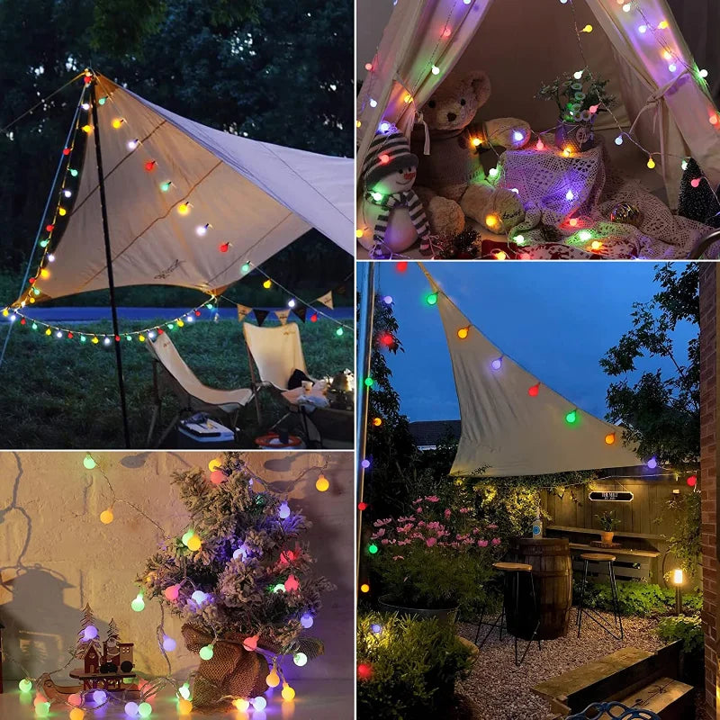 Solar-Lichterkette | LED Nachhaltig Stimmungsvolll Vielseitig Wiederaufladbar Weihnachten-Luzern Mode