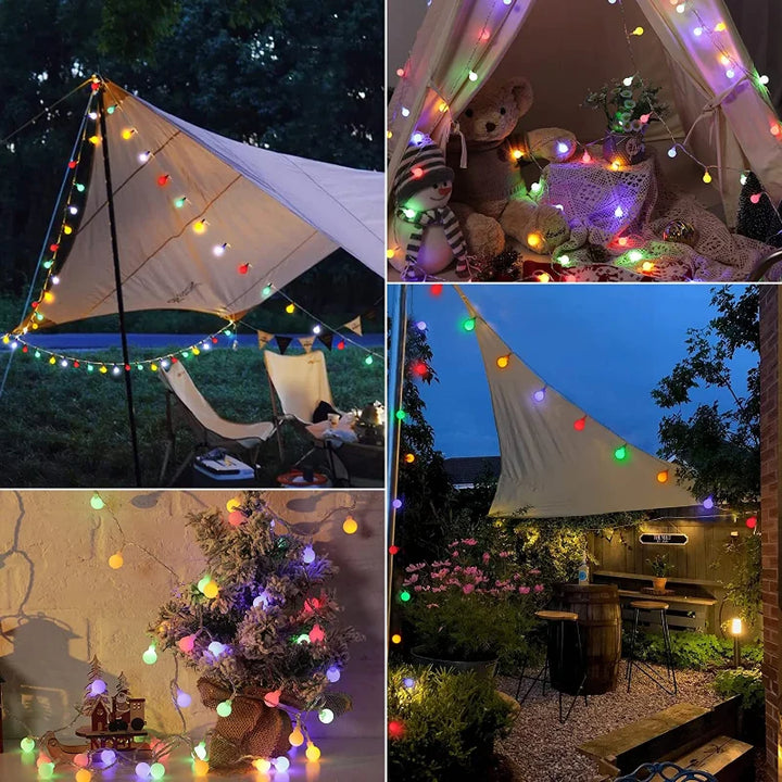 Solar-Lichterkette | LED Nachhaltig Stimmungsvolll Vielseitig Wiederaufladbar Weihnachten-Luzern Mode