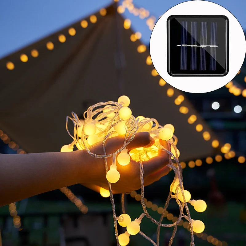 Solar-Lichterkette | LED Nachhaltig Stimmungsvolll Vielseitig Wiederaufladbar Weihnachten-Luzern Mode