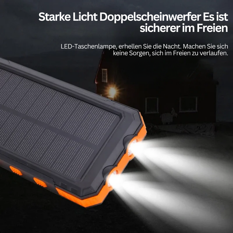 Solar-Powerbank | Leistungsstark Vielseitig Taschenlampe USB Lightning Schnellladen-Luzern Mode