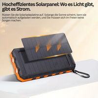 Solar-Powerbank | Leistungsstark Vielseitig Taschenlampe USB Lightning Schnellladen-Luzern Mode