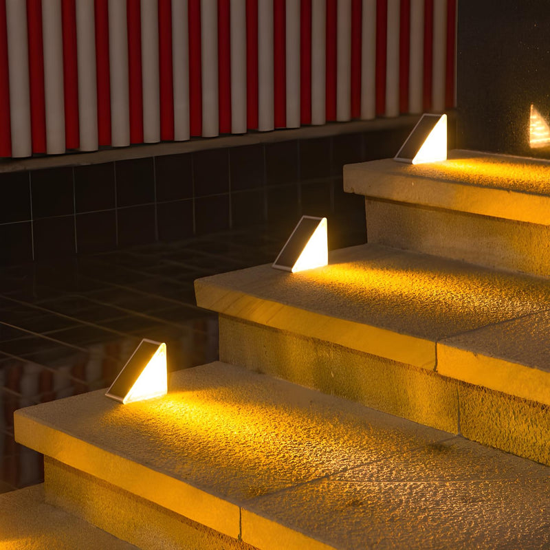 Außen Treppenbeleuchtung | Solarenergie | Aufladbar | Dreieckig | LED-Luzern Mode