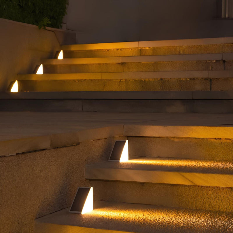 Außen Treppenbeleuchtung | Solarenergie | Aufladbar | Dreieckig | LED-Luzern Mode
