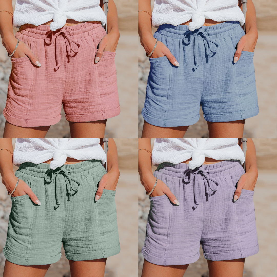 Damen Sommer Shorts Baumwolle mit Taschen - Bequem & Modisch-Luzern Mode