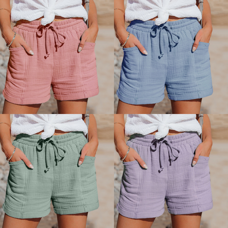 Damen Sommer Shorts Baumwolle mit Taschen - Bequem & Modisch-Luzern Mode