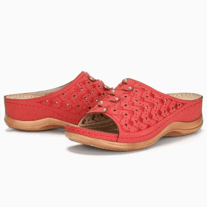 Bequeme orthopädische Sandalen für Damen mit Fußbett-Luzern Mode