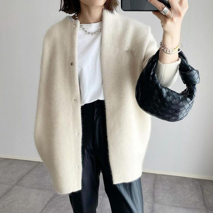 Sommer Damenjacke | Ägyptische Baumwolle | Locker sitzend | Einheitsgröße | Einheitlich-Weiß-Luzern Mode