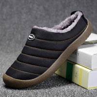 Herren Winterhausschuhe mit Warmfutter und rutschfester Sohle-Luzern Mode