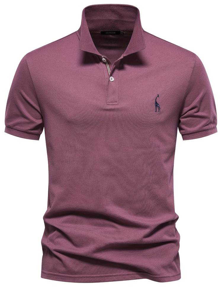 Atmungsaktive Baumwolle | figurbetonter Schnitt | 1 kaufen 1 gratis | Poloshirt-Bordeauxrot-S-Luzern Mode