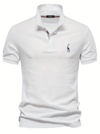 Atmungsaktive Baumwolle | figurbetonter Schnitt | 1 kaufen 1 gratis | Poloshirt-Weiß-S-Luzern Mode