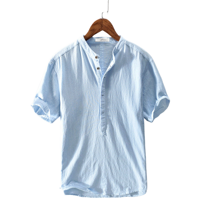 Sommer Shirt Herren | Atmungsaktiv | Baumwolle | Leicht | Freizeit | Kurzarm-Luzern Mode