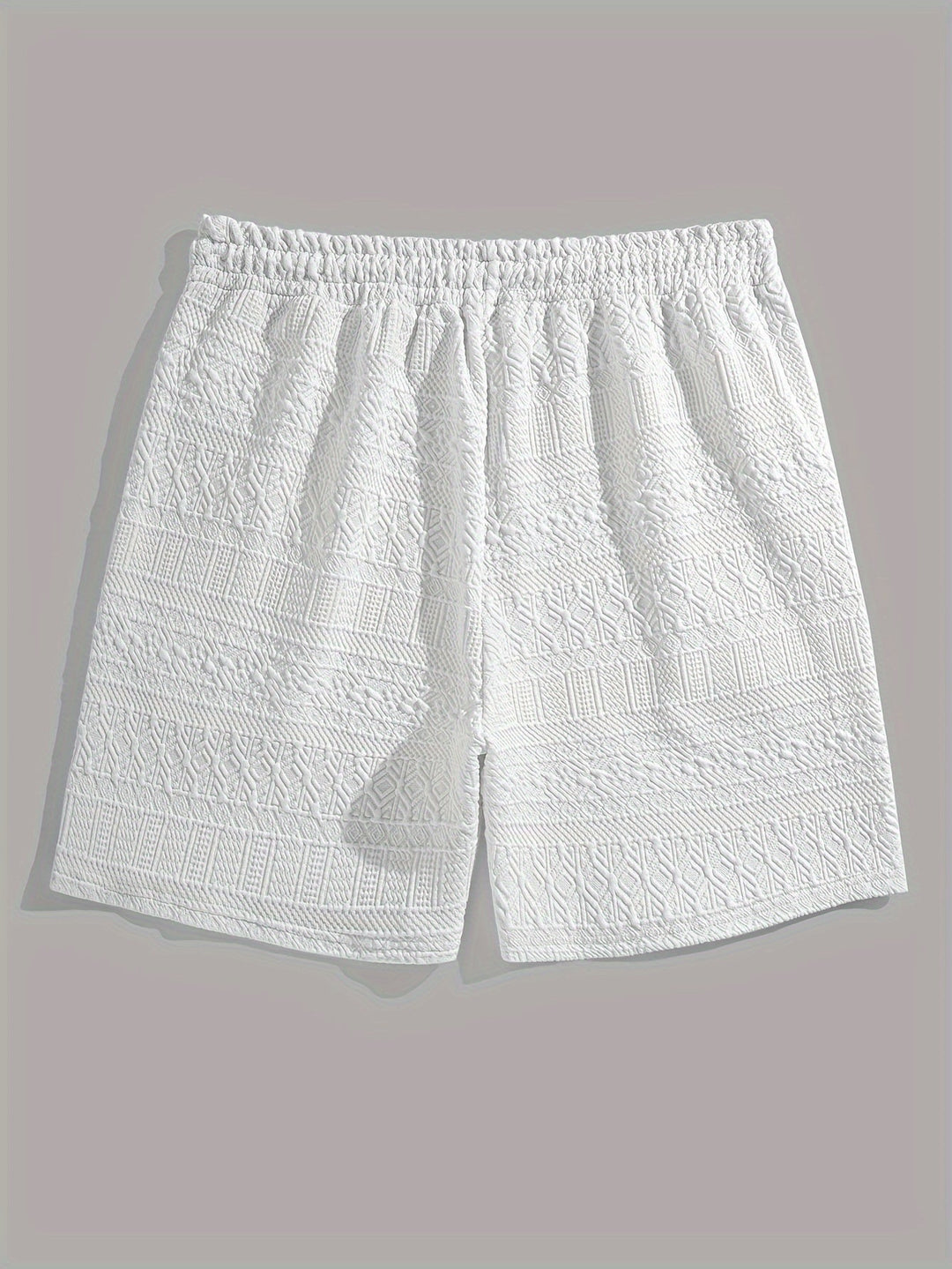 Herren Shorts 1+1 GRATIS | Sommer Basic kurz | bequem | Kordelzug Alltag Strand-Weiß-S(46)-Luzern Mode