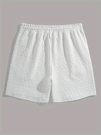 Herren Shorts 1+1 GRATIS | Sommer Basic kurz | bequem | Kordelzug Alltag Strand-Weiß-S(46)-Luzern Mode