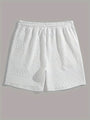 Herren Shorts 1+1 GRATIS | Sommer Basic kurz | bequem | Kordelzug Alltag Strand-Weiß-S(46)-Luzern Mode