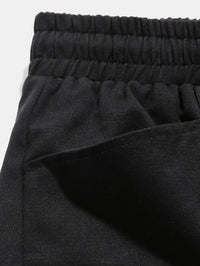 Herren Shorts Baumwolle | Lockerer Schnitt | Letter-Print | Gummibund mit Kordelzug | Taschen-Luzern Mode