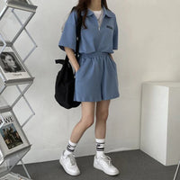Atmungsaktives Zweiteiler-Set | lockere Passform | leichtes Shirt | Shorts mit Komfort-Luzern Mode